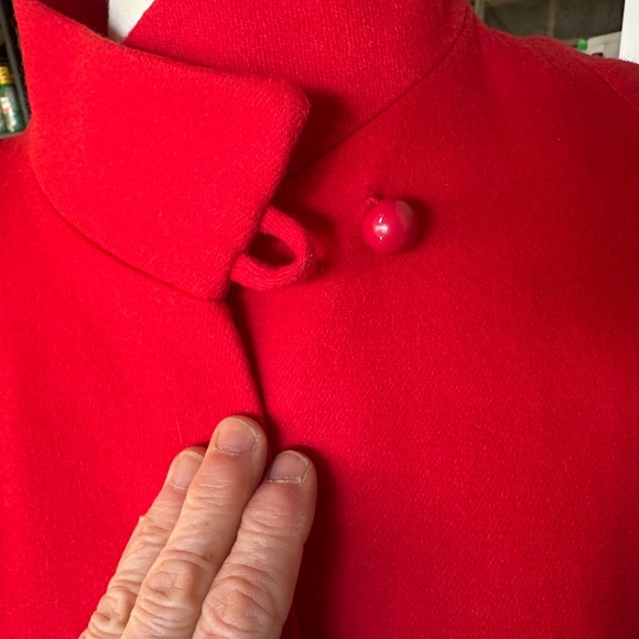 Lorendale Full Length Wool Coat, Swing, Red - Picture 7 of 12